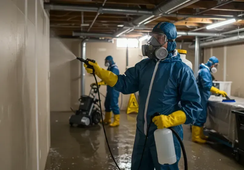 Basement Sanitization and Antimicrobial Treatment process in Harvey, IL